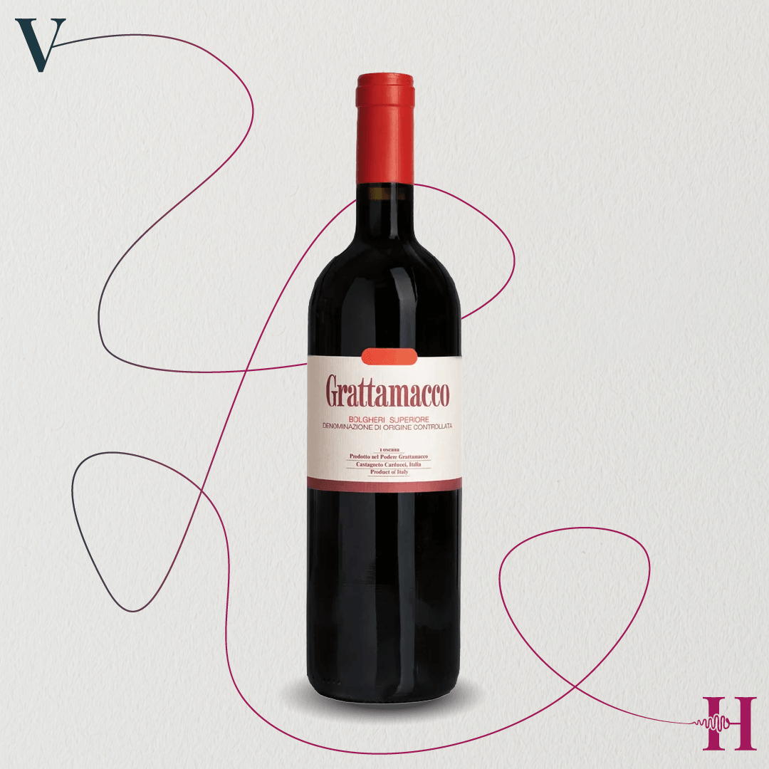 Grattamacco cassa originale in legno da 6 bottiglie – Podere Grattamacco – 1998