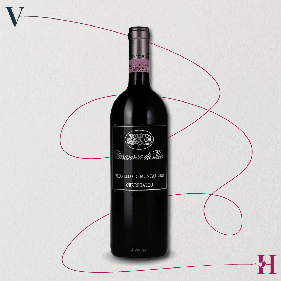 Cerretalto cassa originale in legno da 3 bottiglie – Casanova di Neri – 2016