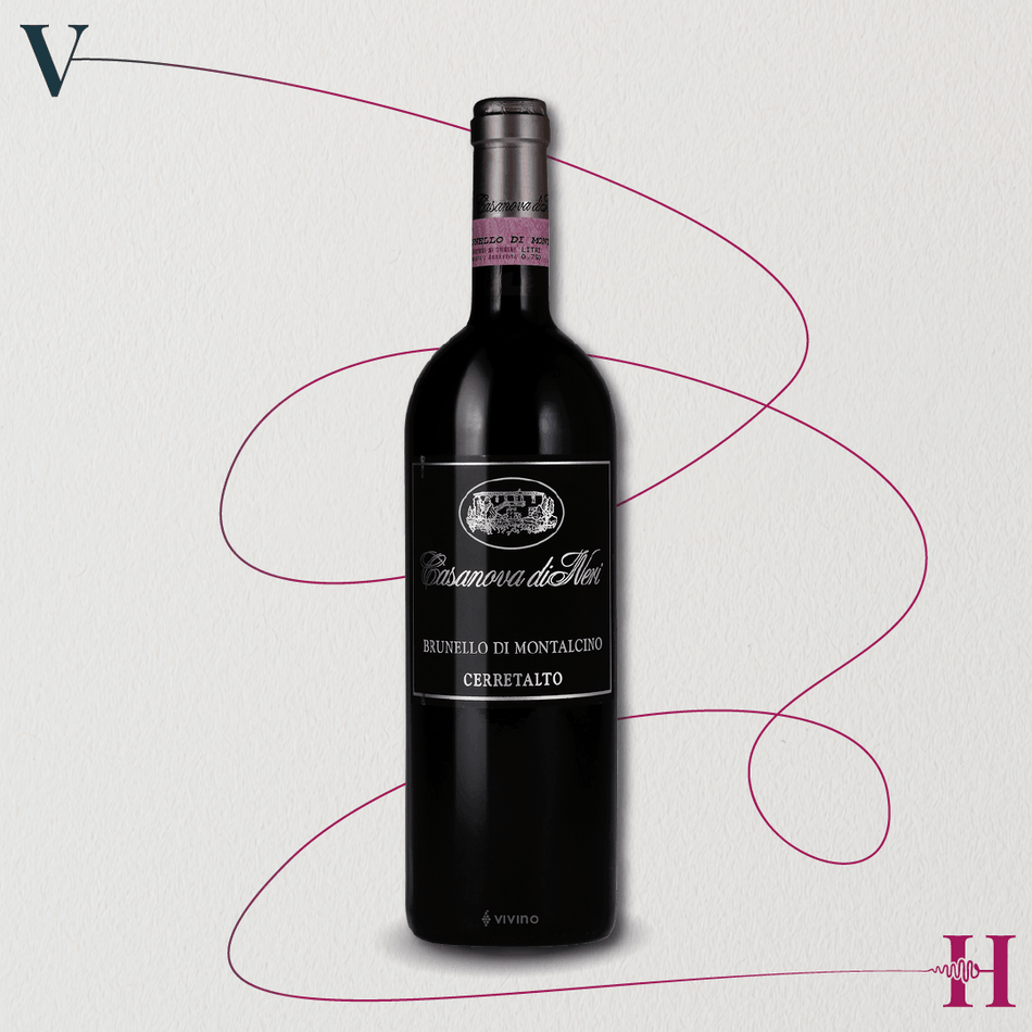 Cerretalto cassa originale in legno da 3 bottiglie – Casanova di Neri – 2016